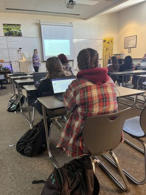 Mrs. Buckley instructing her Creative Writing class in the fall of 2022
