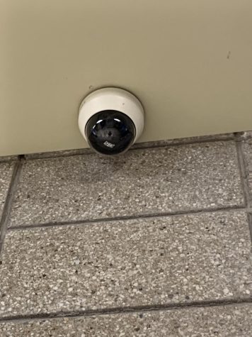 The schools best tool against vandalism is the many security cameras.